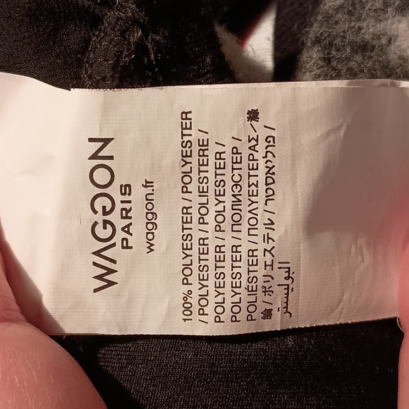 Waggon Paris Chic Blouse/Mini Dress Gingham Black/White Size Large Women Wool - Picture 8 of 10